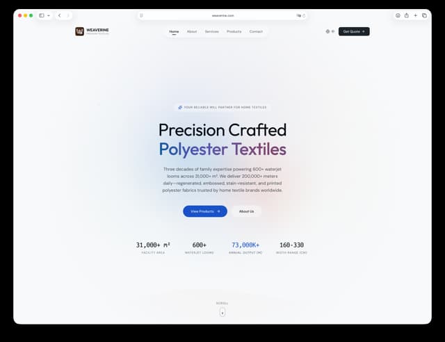 Weaverine Launches New Website for Global Home Textile Buyers